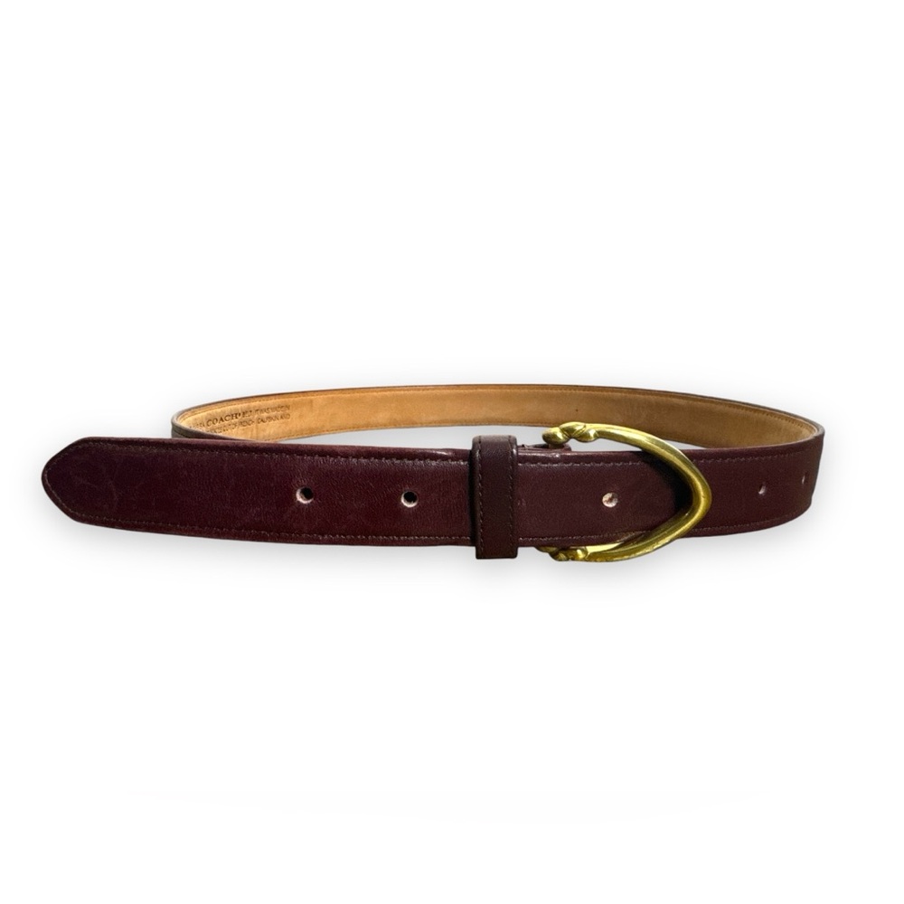 Y2K “Coach” Chestnut and Brass Belt